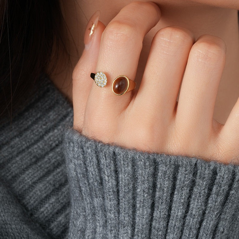 Anillo Ajustable Ojo de Tigre