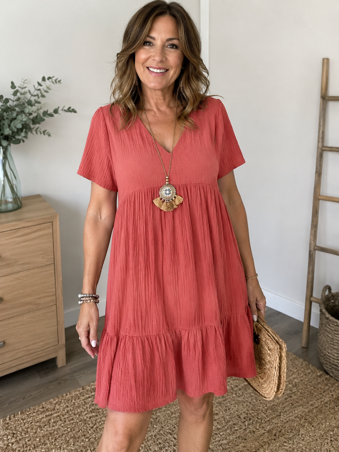 Vestido Boho Floral Mujer Verano 2026