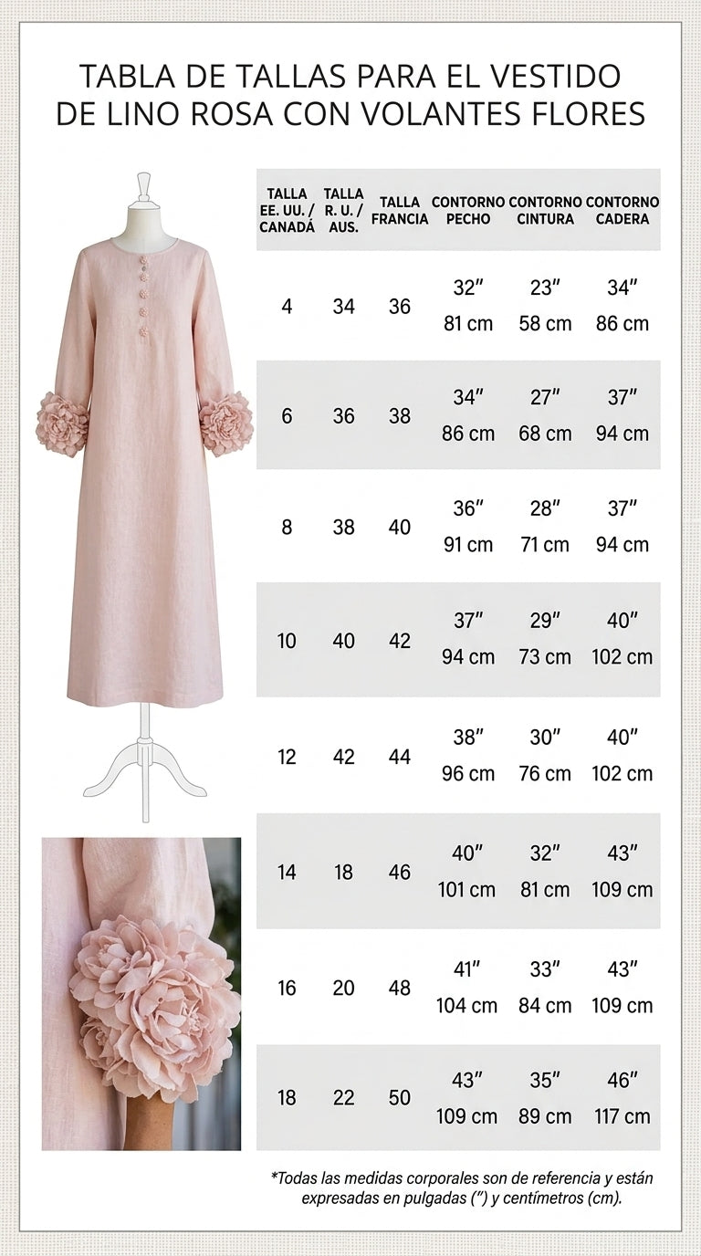 Vestido Estilo Francés con Flores 3D y Mangas Abullonadas