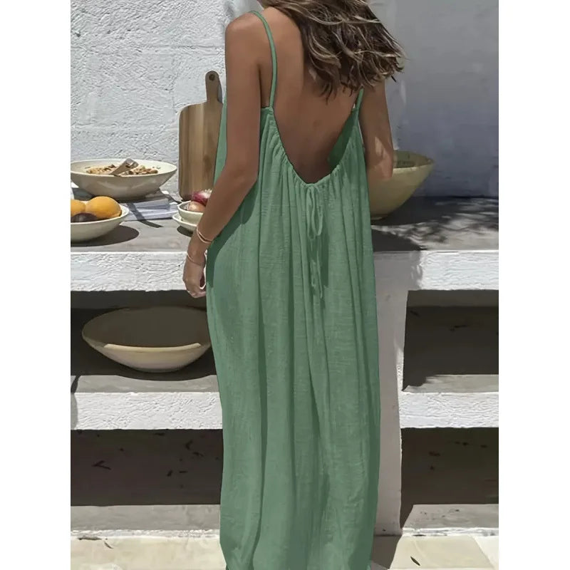 ✨ Vestido Maxi Sin Tirantes de Nueva Temporada – Comodidad y Estilo
