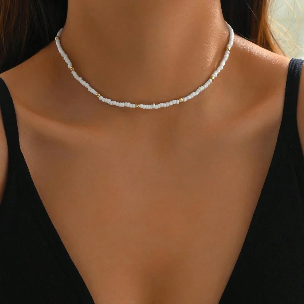 Collar de Conchas Cauri, Gargantilla Boho, Joyería de Verano