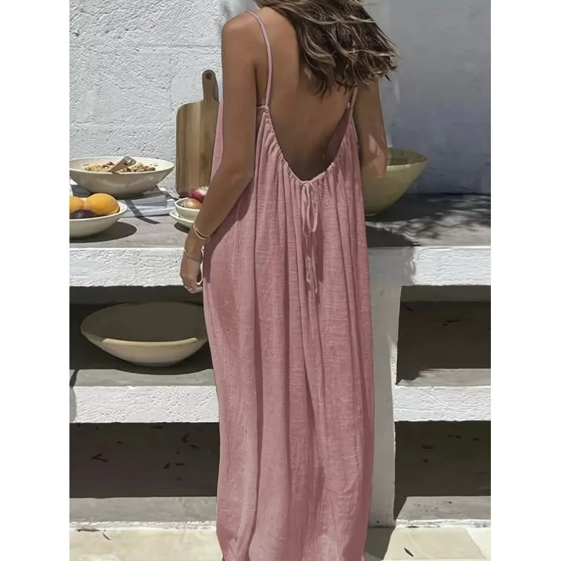 ✨ Vestido Maxi Sin Tirantes de Nueva Temporada – Comodidad y Estilo