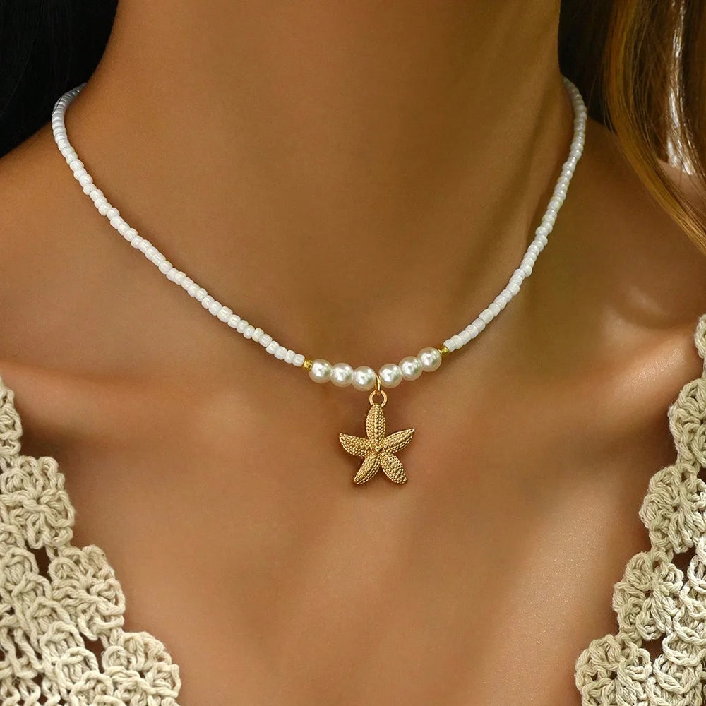 Collar de Conchas Cauri, Gargantilla Boho, Joyería de Verano