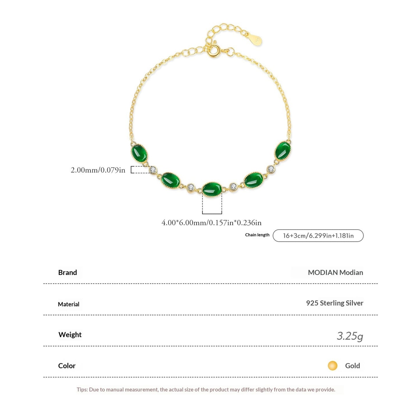 Pulsera Vintage Verde Esmeralda  plata de ley S925