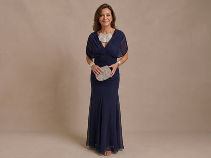 Vestido Largo de Gasa Elegante