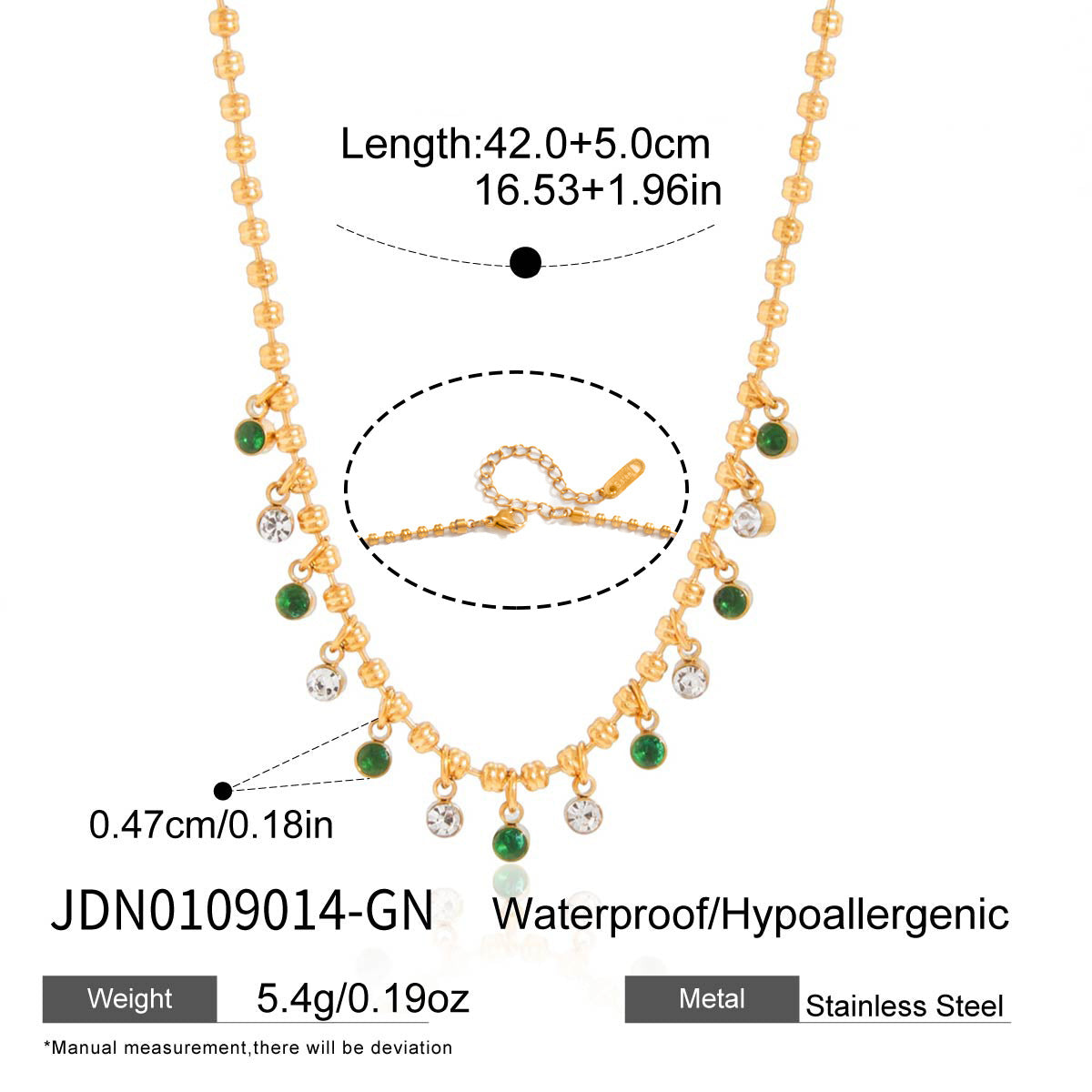Atenea – Collar Destello Esmeralda