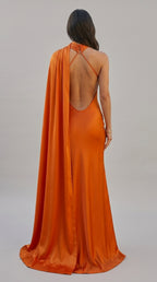 Vestido Largo Satén Halter - Invitada Boda y Graduación